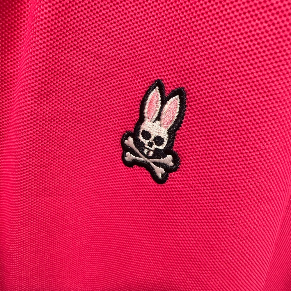Psycho Bunny Men's Pink Polo Shirt L - Picture 2 of 3